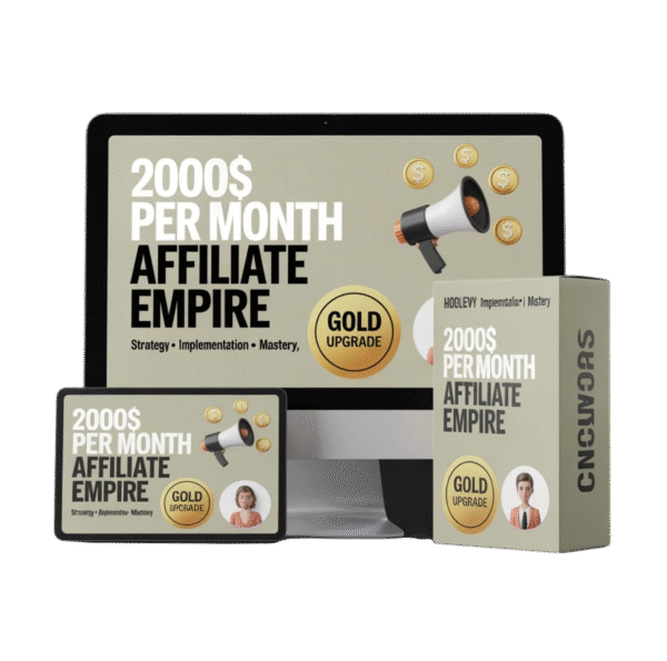 $2000 PER MONTH AFFILIATE EMPIRE | FULLY AUTOMATED | COMPLETE A-Z COURSE